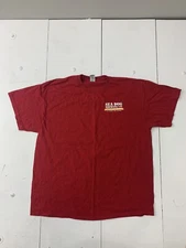 Gildan Mens Red Sea Dog Treasure Island, FL Graphic Short Sleeve Size XL