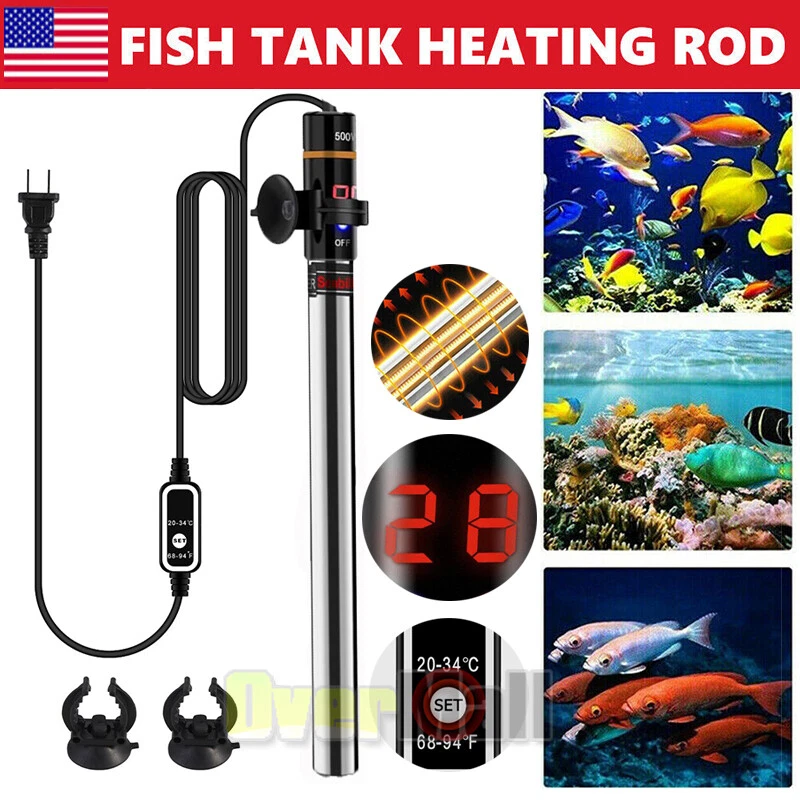 500W LCD Digital Acuario Calentador Anti-Explosión Termostato Electrónico Pecera Foto 3 de 4