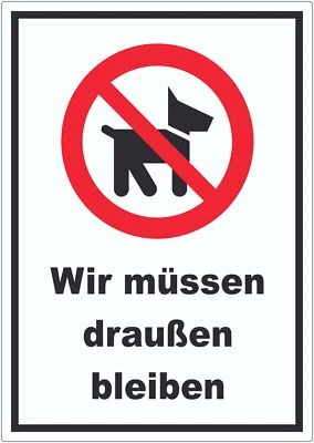 HB-DRUCK Wir müssen draußen bleiben Aufkleber