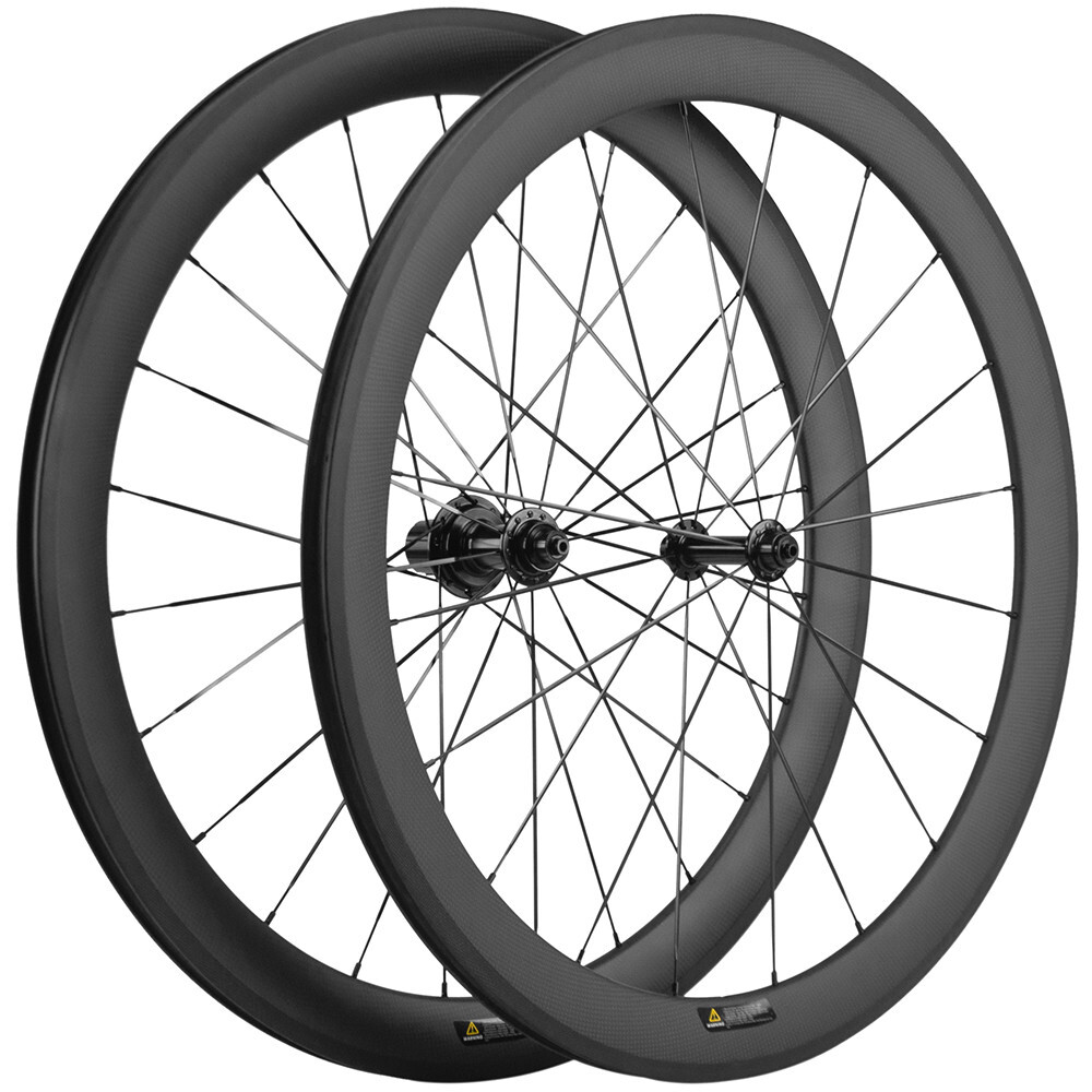 700C 50mm Clincher Carbon Fiber Wheels Road Bicycle Carbon Front&Rear Wheelset 
