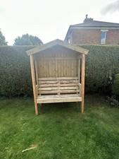 wooden garden arbour bench seat