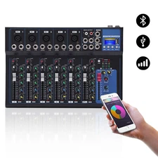 2/4/5/6-16 Channel Mixing Console Sound USB Bluetooth Live Studio Audio Mixer