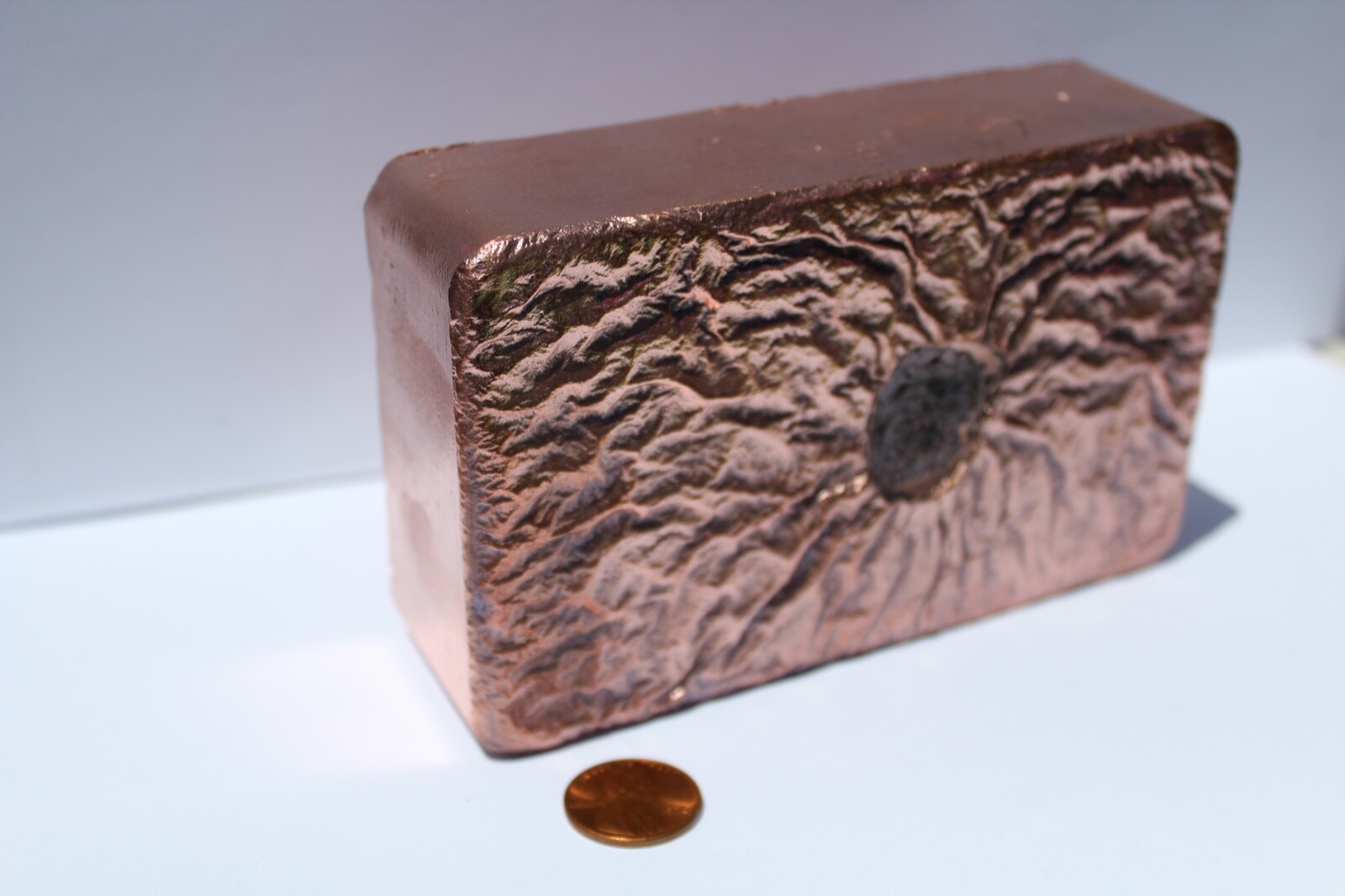 6.9lb Hand Poured Copper BarBrush FinishedFREE SHIPPING eBay