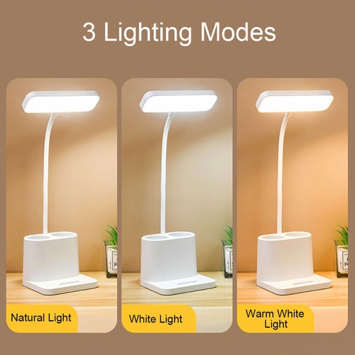 LED Desk Light Dimmable Touch Sensor Table Bedside Reading Lamp USB Rechargeable - Picture 2 of 7