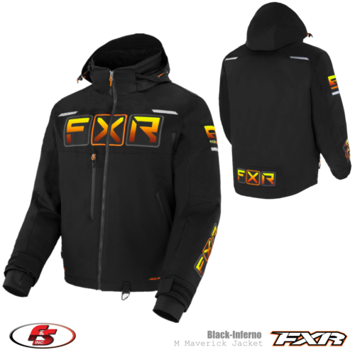 NEW FXR Men's Maverick Snowmobile Jacket 23 Black/Inferno Size XL - Bild 1 von 1