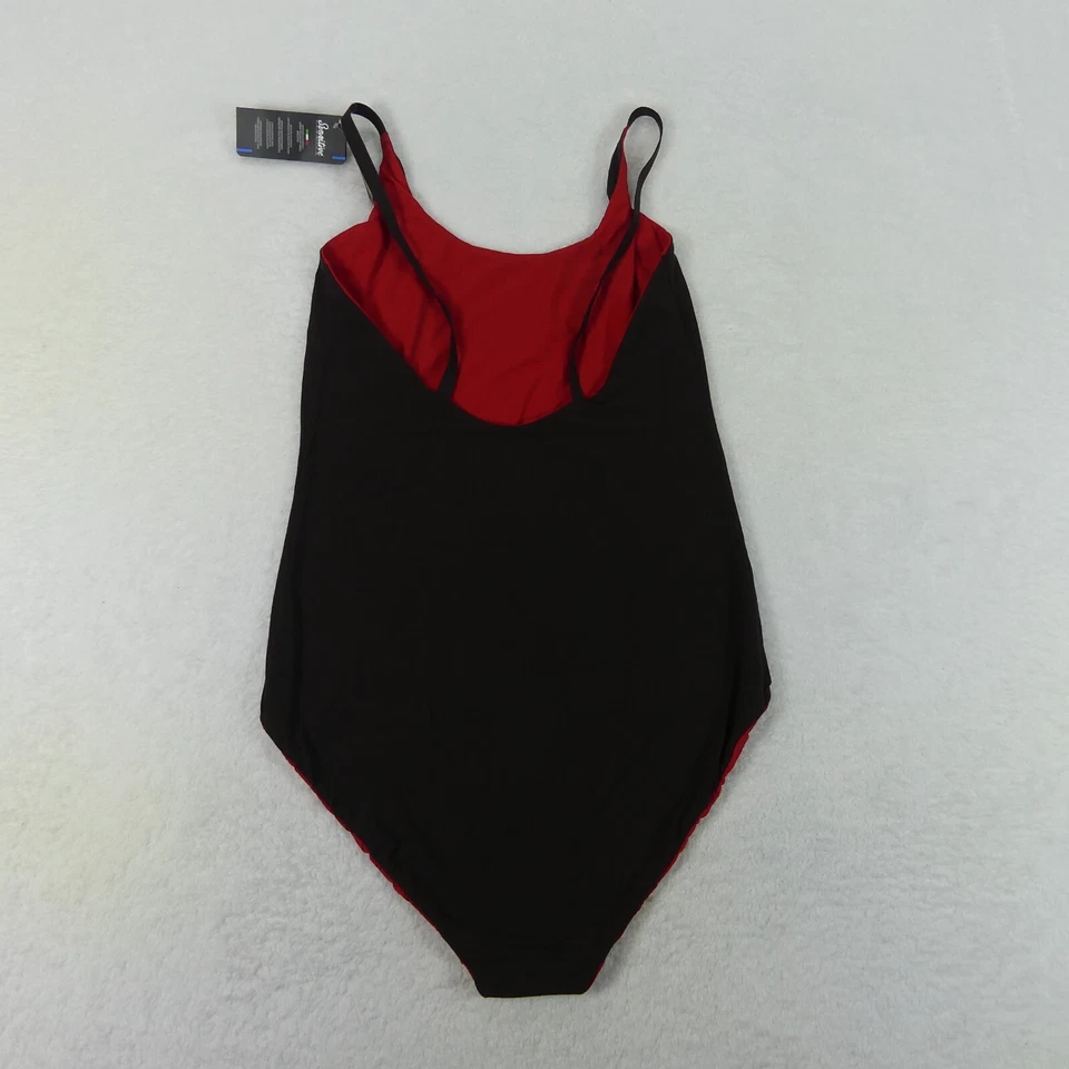 Traje de baño Natori para mujer extra grande marrón rojo reversible de una pieza Riviera Foto 2 de 4