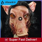 Halloween Scary Saw Pig Head Mask Cosplay Party Horrible Animal Masks Full Face