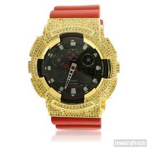 iced out g shock bezel