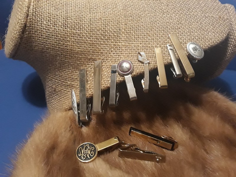 VINTAGE ESTATE LOT 13 TIE CLIPS CLASPS VARIOUS FINISHES SPIEDEL FOSTER SWANK +