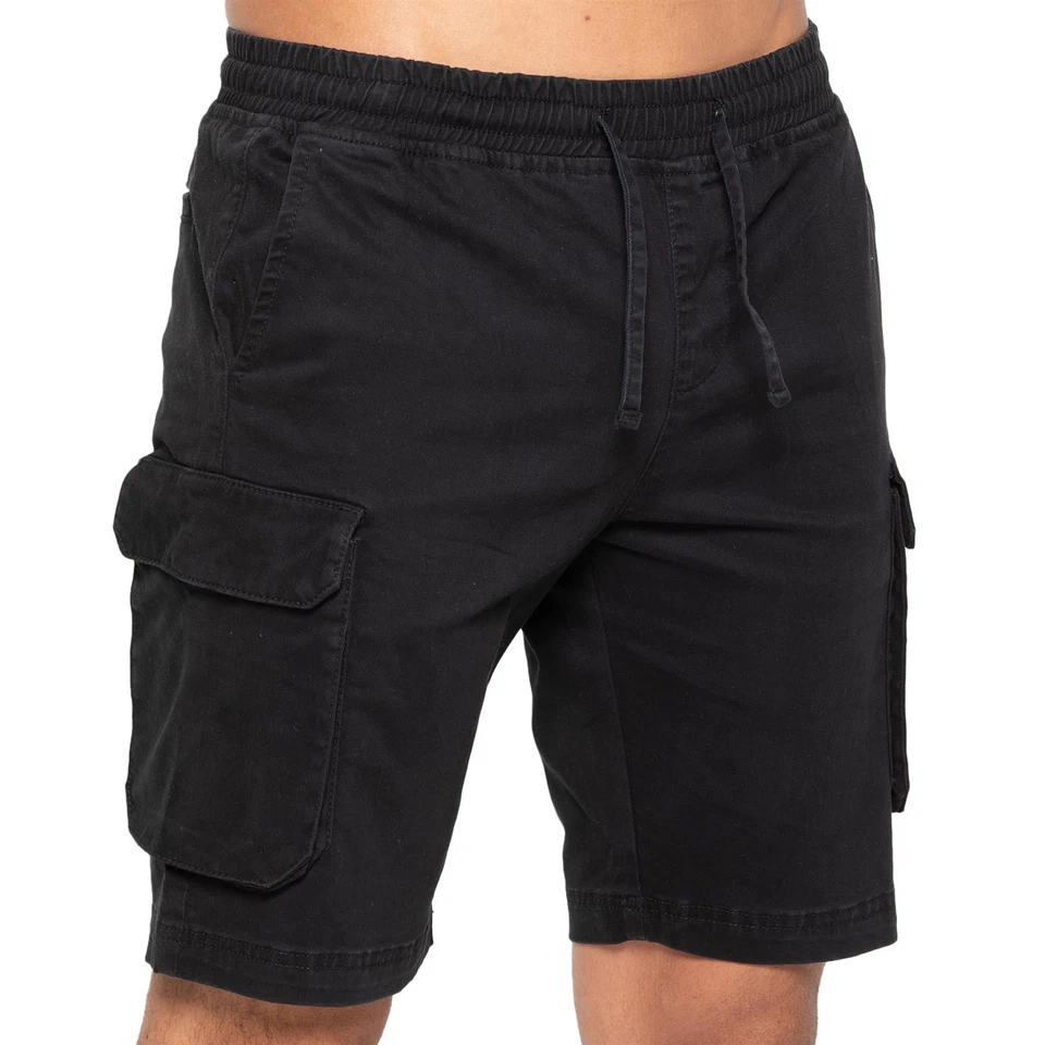 Pantalones Cortos Enzo Cargo Para Hombres Algodón Carga Combate Trabajo Elastizados Medio Pantalones Elásticos Foto 4 de 4