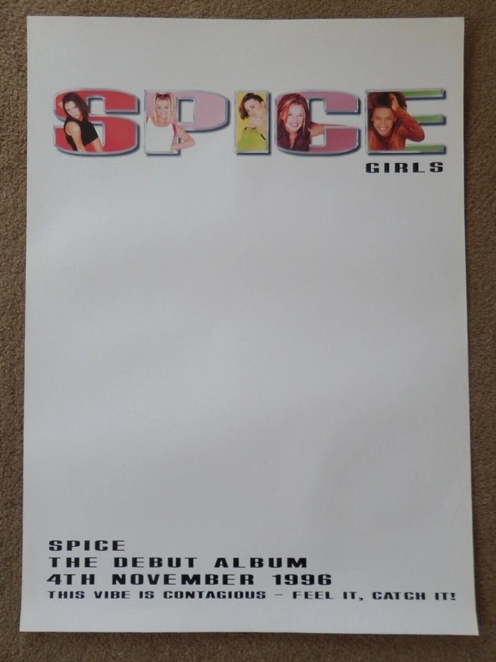 SPICE GIRLS SPICE ORIGINAL 1996 PROMO STREET POSTER. - Image 1 of 1