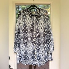 Show Me Your Mumu Navy Snake Skin Print Swim Suit Cover Up Tunic Dress Size XS