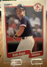 Fleer 1990 Wade Boggs #268 Boston Red Sox Vital Sights Baseball Card