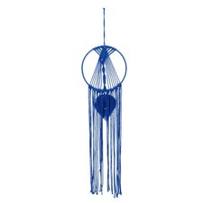 Macrame Dream Catchers Dark Blue Handmade Leaf Design Cotton Dream Catcher