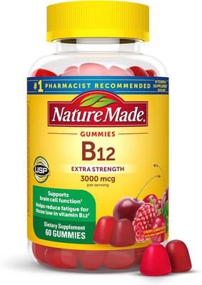 Nature Made Extra Strength Vitamin B12 Gummies, 3000 Mcg per Serving, B12 Vitami