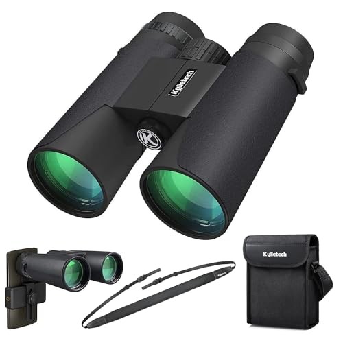 Kylietech High Power 12x42 Binoculars for Adults with BAK4 Prism, FMC Lens, 