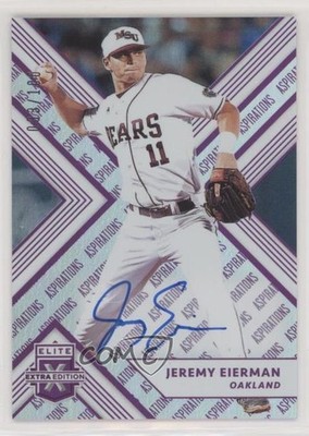 2018 Panini Elite Extra Edition Aspirations Purple /100 Jeremy Eierman Auto 6q5