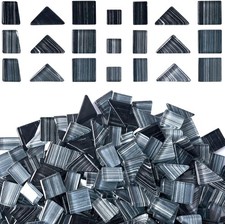 Mosaic Tiles Assorted Shapes - Black-Gray Mix for Crafts  DIY Projects