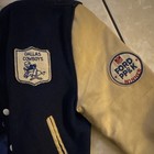 Timberette Dallas Cowboys Varsity Jacket Snap Front Vinyl Sleeves Blue/Beige M — photo 6