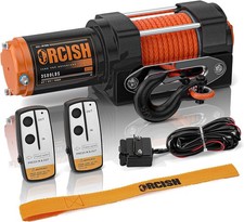 Orcish Upgrade 3500 Lb 12v Dc Electric Winch Atvutv Winch Kit For 3500 Lbs