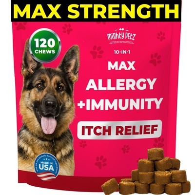 Dog Allergy Relief Chews for Itching, Probiotics, Immune Support