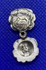 Vintage Sterling Silver Creed Rose Slider Religious Medal Pendant Rare Antique — photo 9