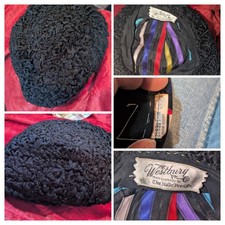 Vintage HAT 1940s-50s Gardner Paris New York THE HALLE BROS.CO. Size 22