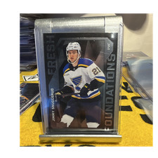 SkyBox Metal Universe Hockey Fresh Foundations Jimmy Snuggerud FF-9 Blues 25-26