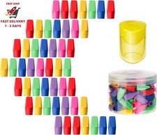 50 borradores de tapa de l piz de colores, borradores de tapa y sacapuntas