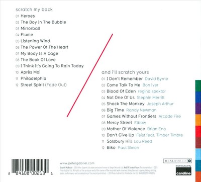 PETER GABRIEL SCRATCH MY BACK/AND I'LL SCRATCH YOURS NEW CD ...