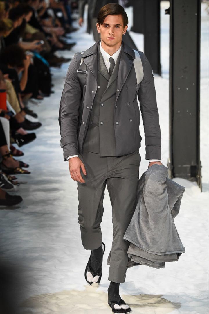 Moncler Gum Blue Pants Tom Brown M size