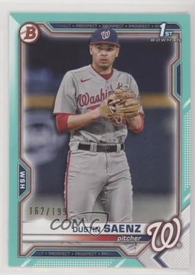 2021 Bowman Draft Aqua 162/199 Dustin Saenz #BD-14 0o6v