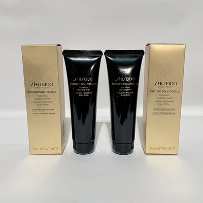 2 X Shiseido Future Solution Lx Extra Rich Cleansing Foam 50ml/1.8OZ NIB