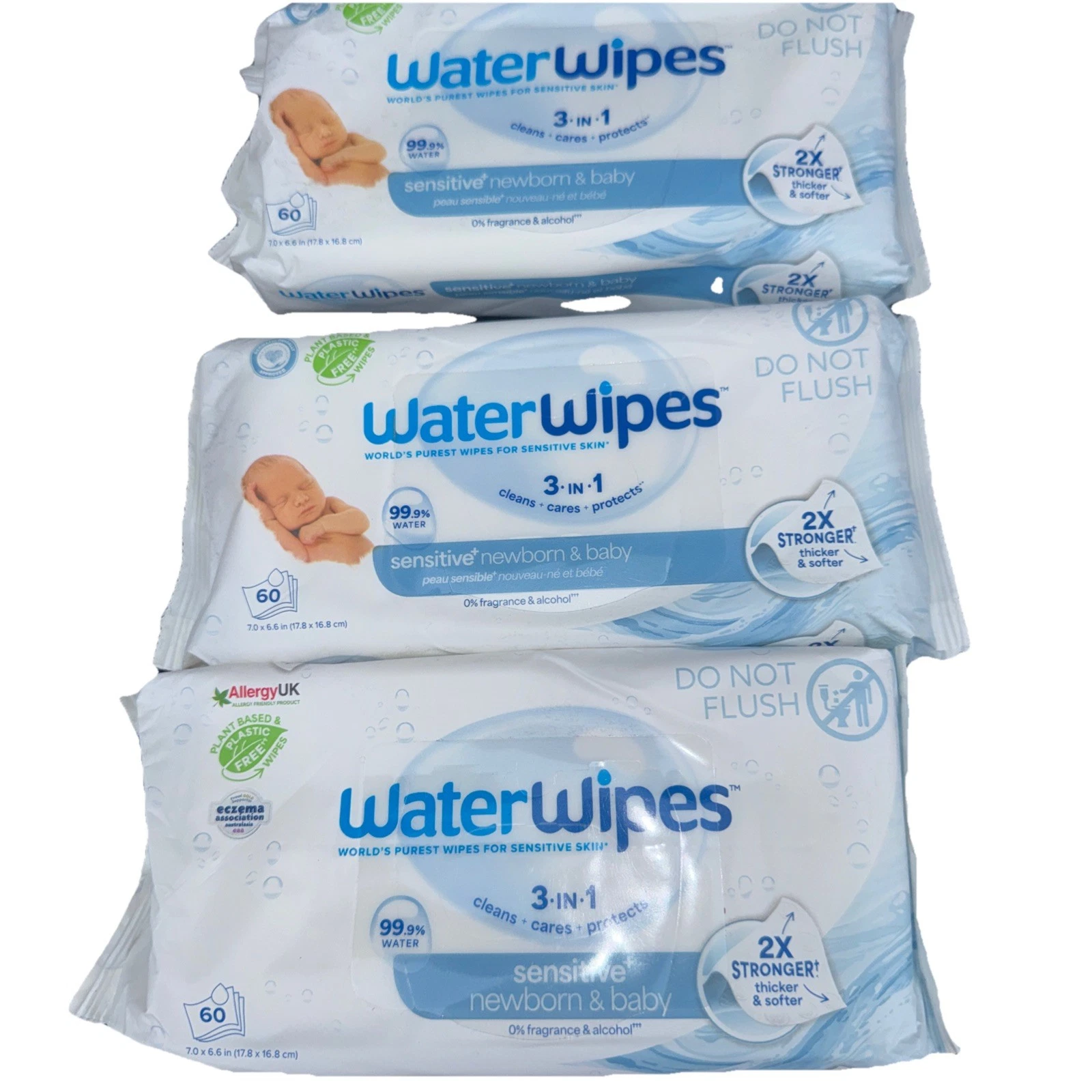 (3 PACK) Water Wipes Sensitive 60 Wipes Each Pack & random free item value $10
Opens in a new window