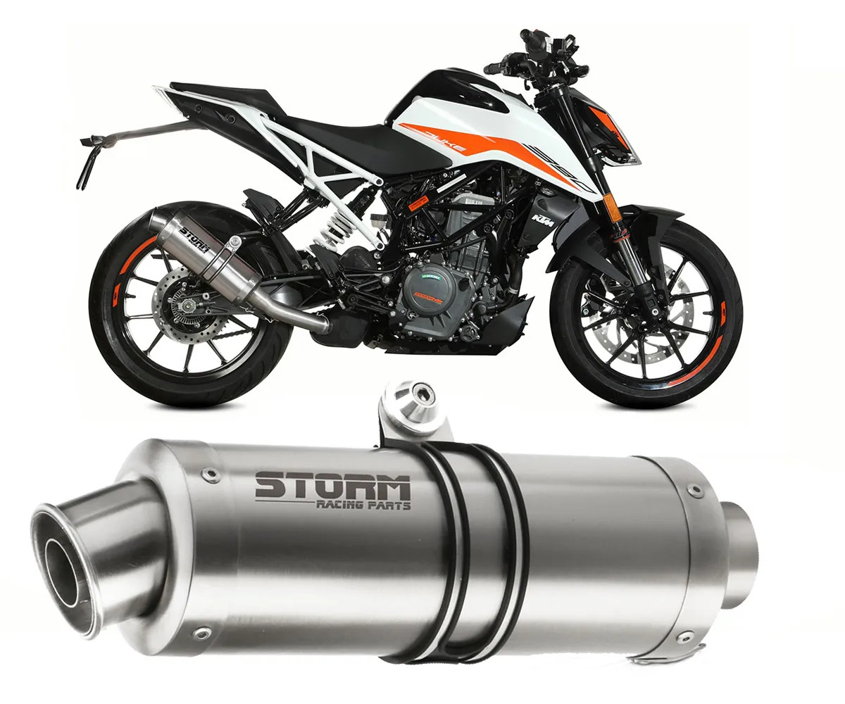 Exhaust Muffler Storm By Mivv Gp Stainless Steel KTM DUKE 390 2021 > 2022