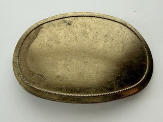 Pacifica Mfg Men’s Western Gold Tone Oval Metal Belt Buckle 1977 #2