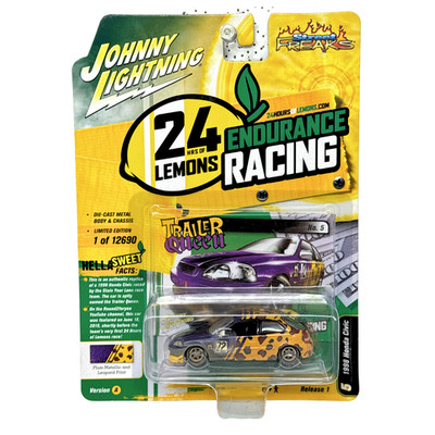 ホビーラジコン Lemon Johnny Lightning 24 Hrs of Lemons 1998 Honda Civic 1:64 Diecast