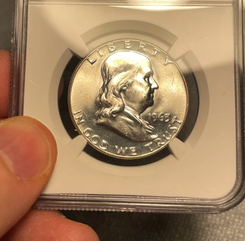 Franklin Half Dollar: 1963.  NGC MS 64   (see video!)