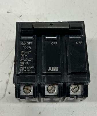 ABB 100 Amp 1 in. 3-Pole Circuit Breaker (THQL32100A)