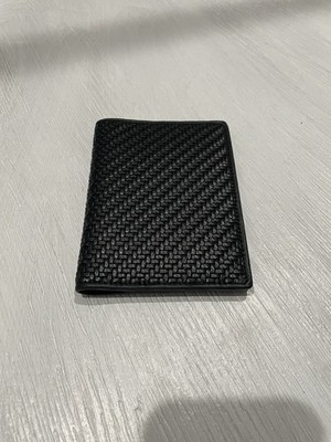 Zegna Pelletessuta Black Leather Wallet, NWT, Italy