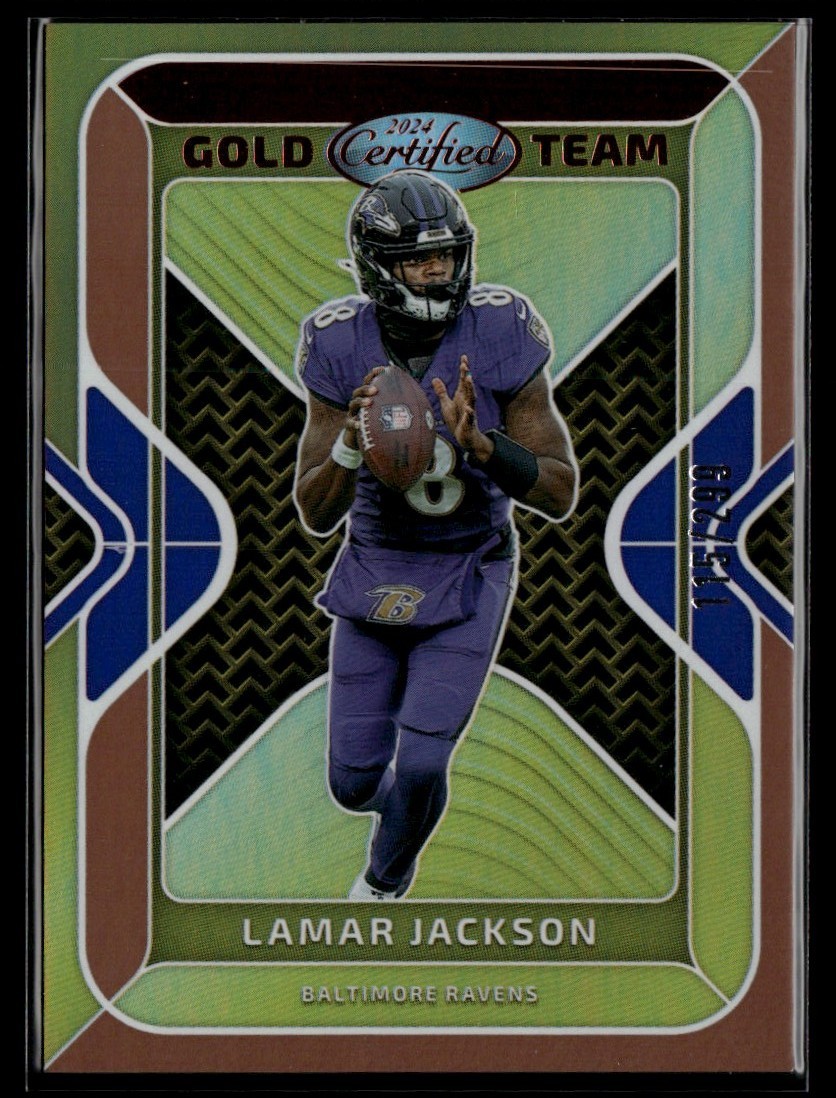 2024 Panini Certified Gold Team Lamar Jackson Baltimore