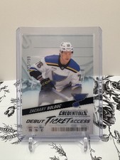 2024-25 Credentials - Acetate Debut Ticket Access Zachary Bolduc #DTAA-ZB /199