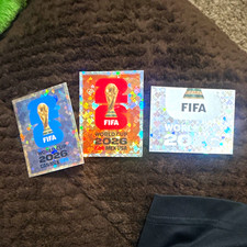 Panini FIFA World Cup 2026 Hologram Foil Logo & Trophy Stickers Lot of 3