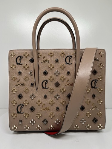Christian Louboutin PALOMA Pink Bag Tote Leather Studded