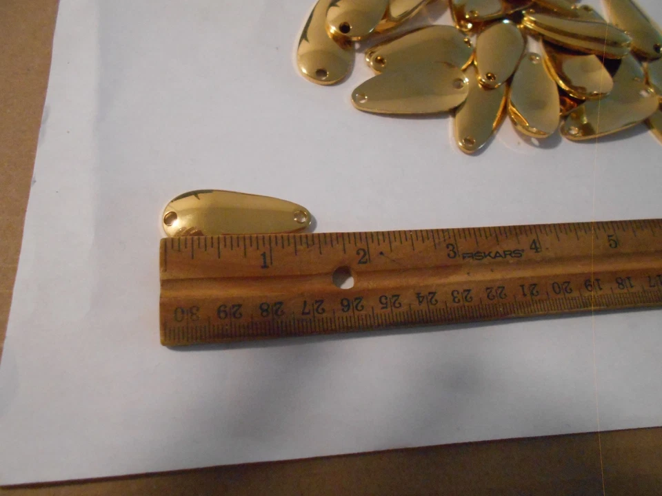 Lote de 29 cucharas de fundición de latón chapado en oro de 1/4 OZ Foto 4 de 4