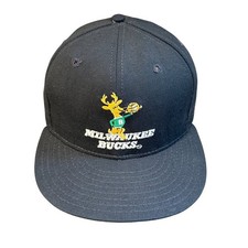 Milwaukee Bucks 7 3/8 New Era Pro Model Fitted Hat Bango Made in USA NBA VTG 90s