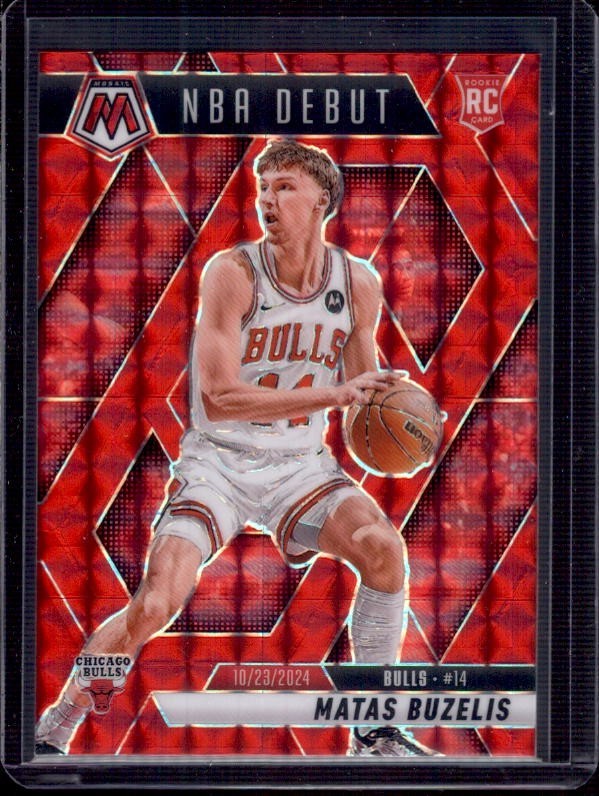 MATAS BUZELIS 2024-25 Panini Mosaic NBA Debut #257 Red Prizm Rookie RC