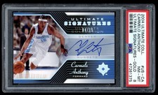 2004 Ultimate Collection Signatures Carmelo Anthony Auto Gold Holo SSP /15 PSA 8