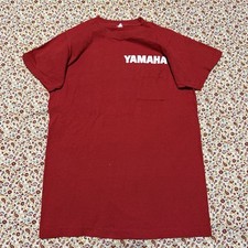 Vintage 70s 80s Yamaha Sales Red Pocket Tee Medium Large