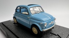 Kyosho 1:18 Fiat Nuova 500 Coral Blue Alloy Collectible Car Model